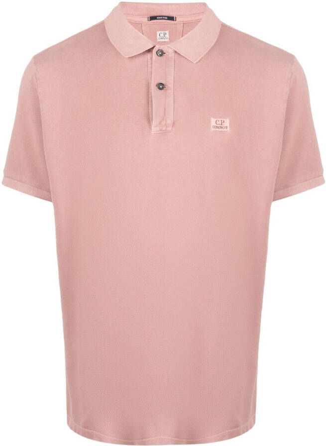 C.P. Company Poloshirt met logopatch Roze