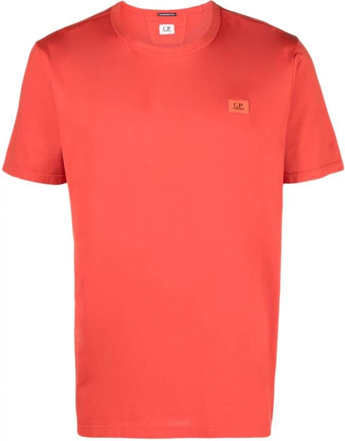 C.P. Company T-shirt met logopatch Rood