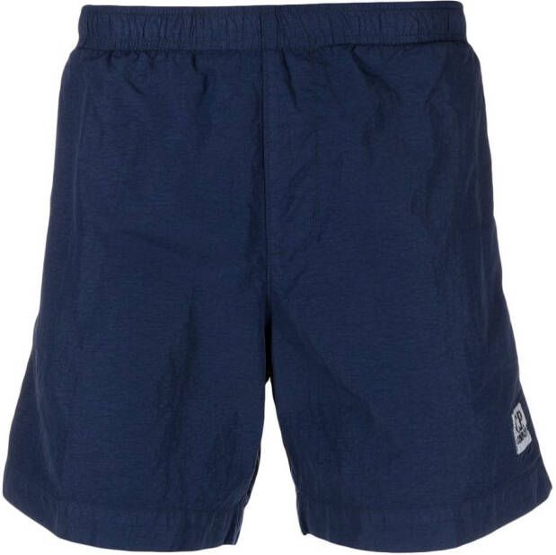 C.P. Company Shorts met logopatch Blauw