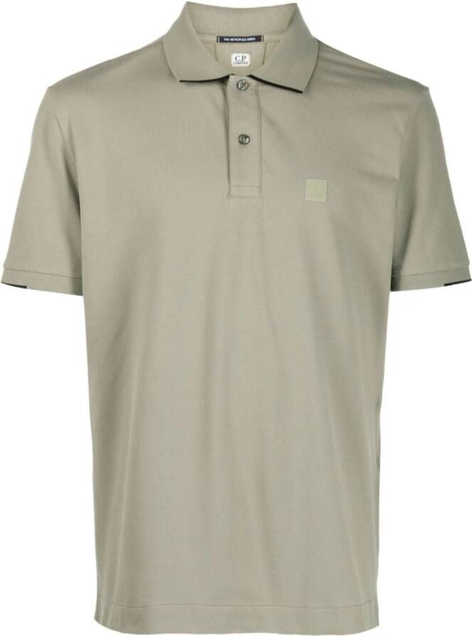 C.P. Company Poloshirt met logopatch Groen