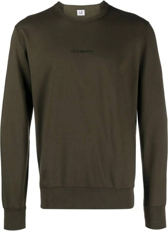 C.P. Company Sweater met logoprint Groen
