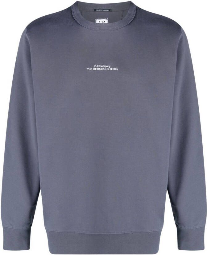 C.P. Company Sweater met geborduurd logo Grijs