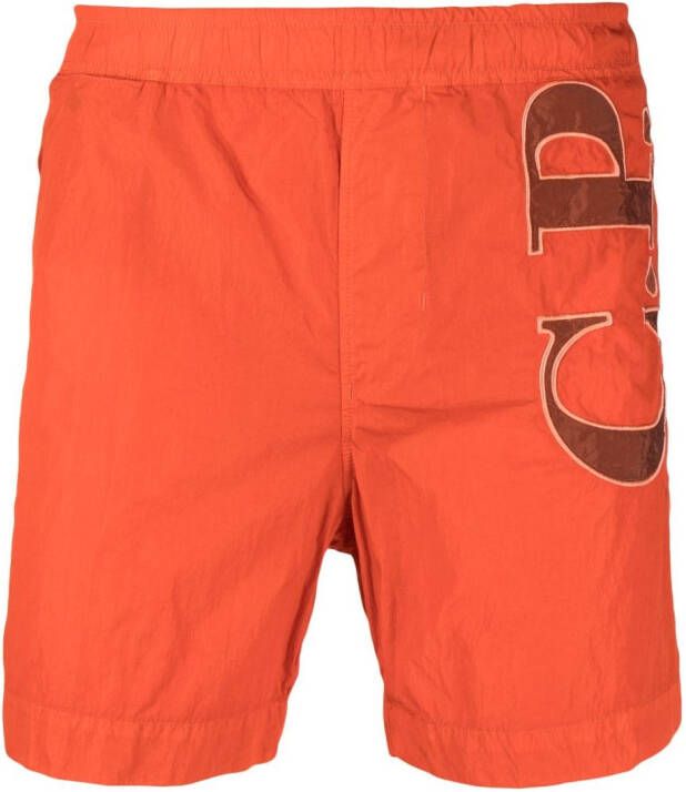 C.P. Company Shorts met elastische taille Oranje
