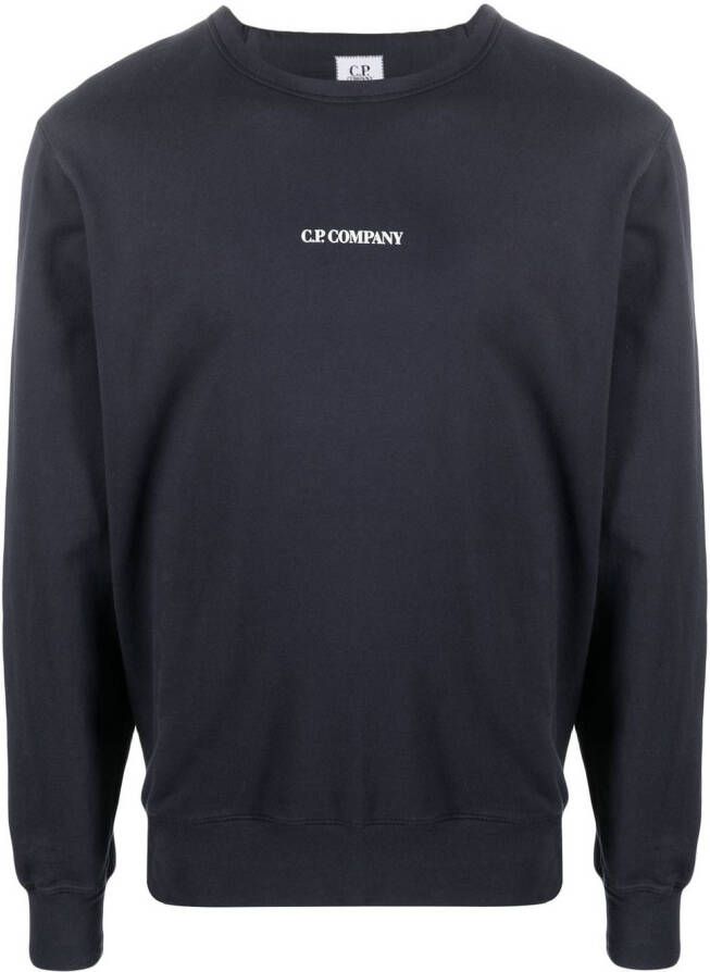 C.P. Company Sweater met logo Blauw