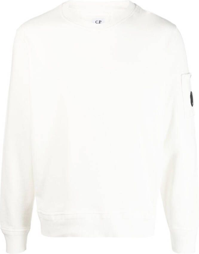 C.P. Company Sweater met logoplakkaat Wit