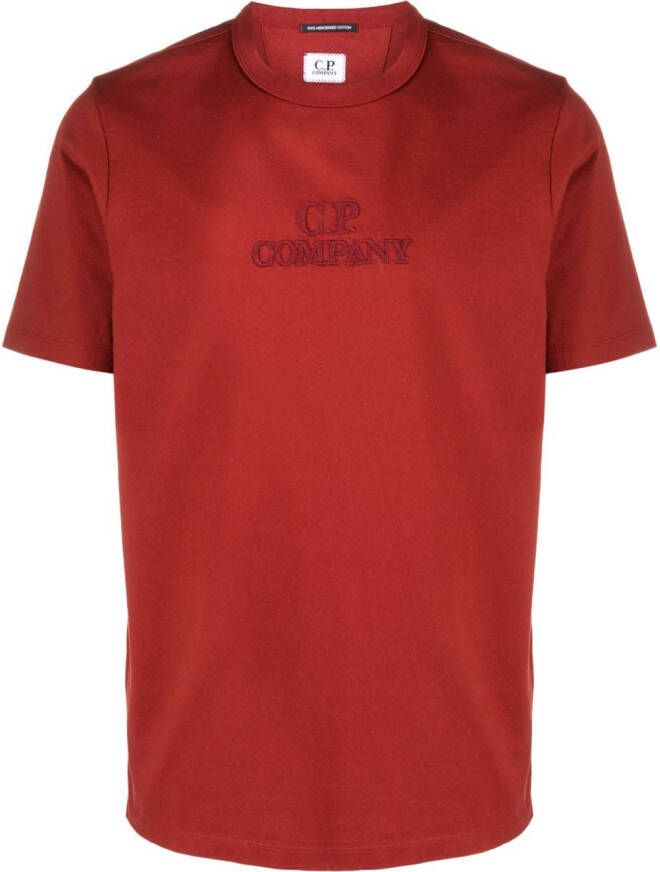 C.P. Company T-shirt met geborduurd logo Rood