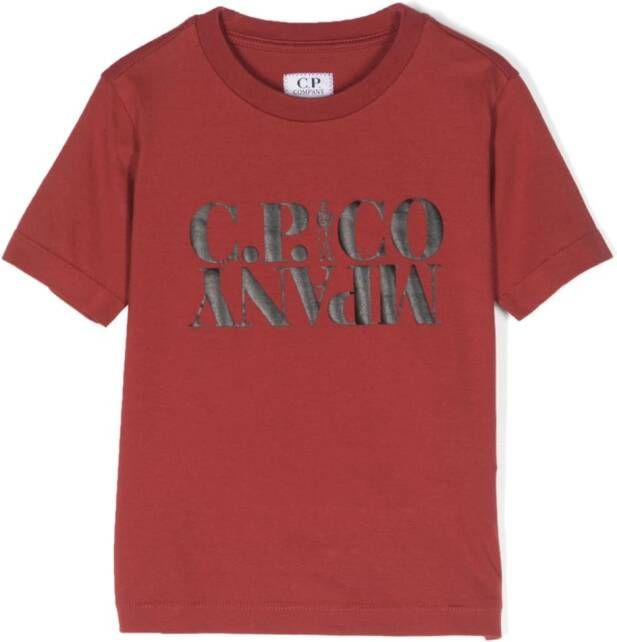 C.P. Company T-shirt met logoprint Rood