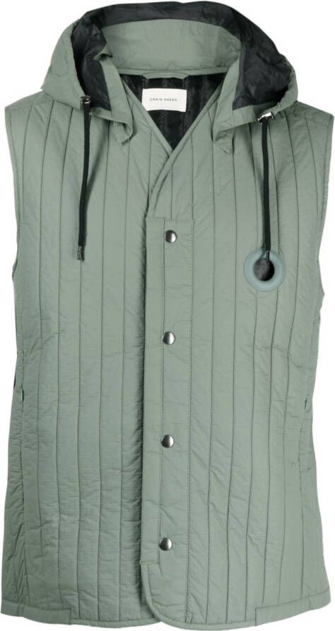 Craig Green Bodywarmer met capuchon Groen