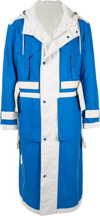 Craig Green Jas met contrasterende panelen Blauw