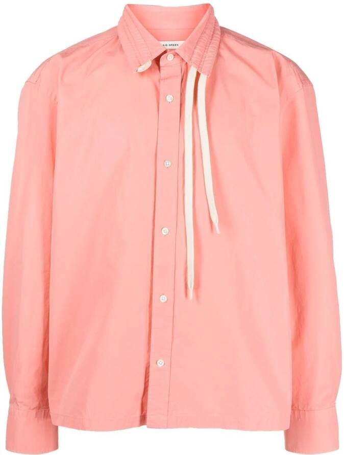 Craig Green Overhemd met trekkoord Roze