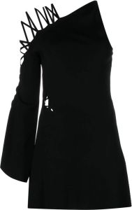 Cult Gaia Asymmetrische jurk Zwart