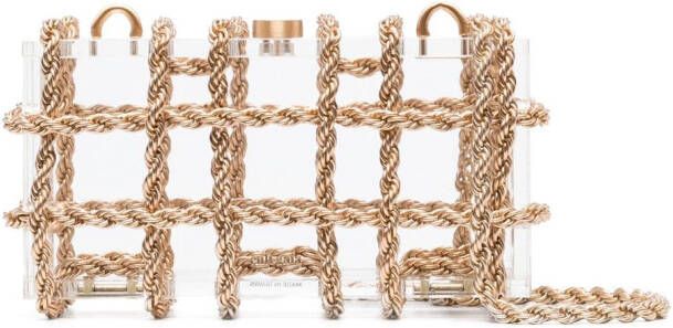 Cult Gaia Bess doorzichtige schoudertas Beige