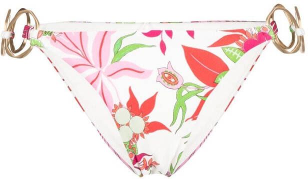 Cult Gaia Bikinislip met bloemenprint Wit
