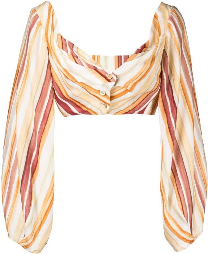 Cult Gaia Gestreepte blouse Oranje