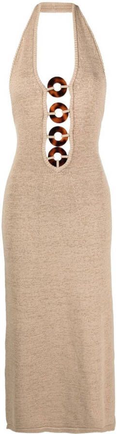 Cult Gaia Gebreide jurk Bruin