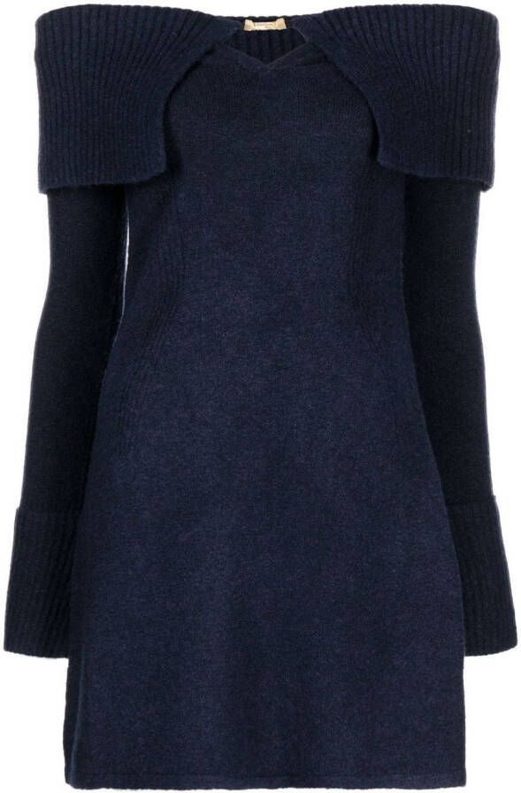 Cult Gaia Off-shoulder mini-jurk Blauw