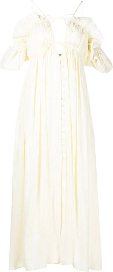 Cult Gaia Off-shoulder jurk Wit