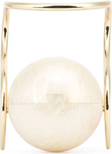 Cult Gaia Pearl clutch met handgreep Wit