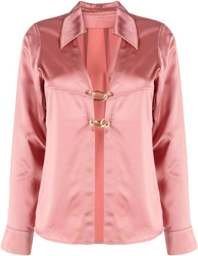 Cult Gaia Satijnen blouse Roze