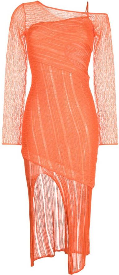 Cult Gaia Gebreide jurk Oranje