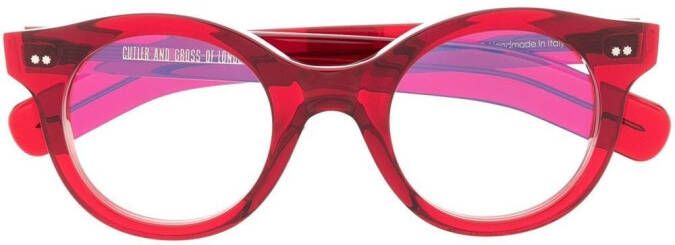 Cutler & Gross Bril met rond montuur Rood