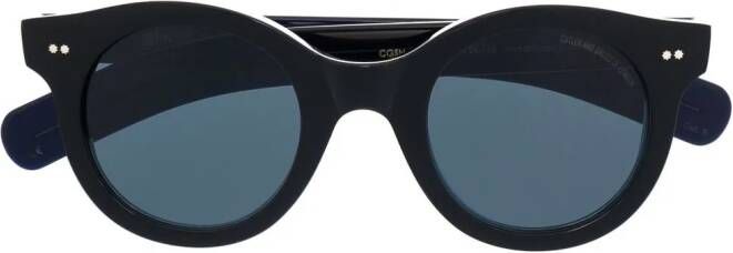 Cutler & Gross 1390 zonnebril met rond montuur Zwart