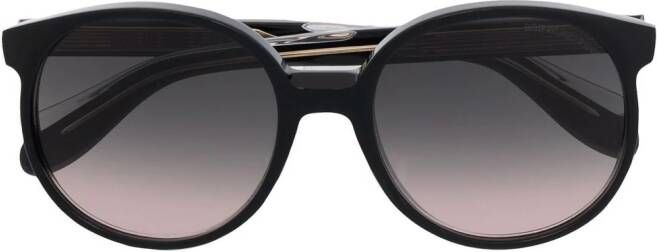 Cutler & Gross 1395 zonnebril met rond montuur Zwart
