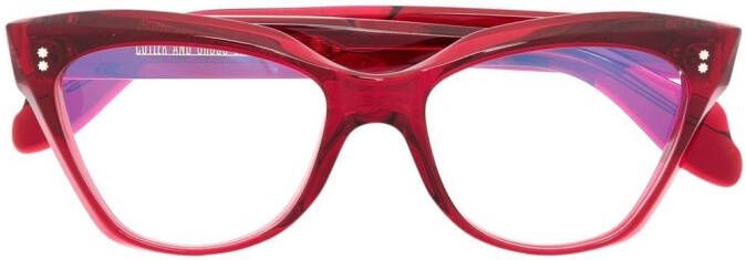 Cutler & Gross Bril met cat-eye montuur Rood