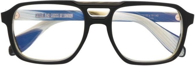 Cutler & Gross Bril met piloten montuur Zwart