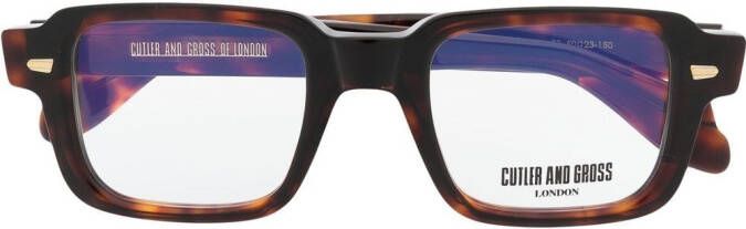 Cutler & Gross Bril met schildpadschild design Bruin