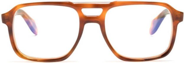 Cutler & Gross Bril met schildpadschild design Bruin