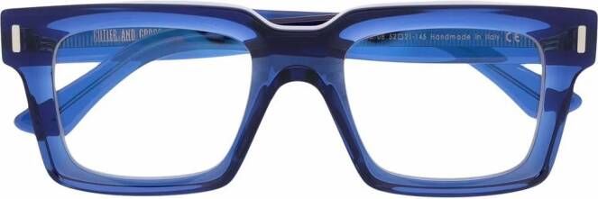 Cutler & Gross Bril met vierkant montuur Blauw