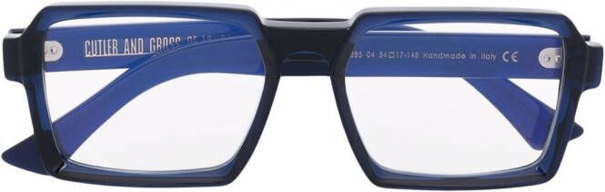 Cutler & Gross Bril met vierkant montuur Blauw