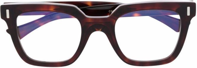 Cutler & Gross Bril met vierkant montuur Bruin
