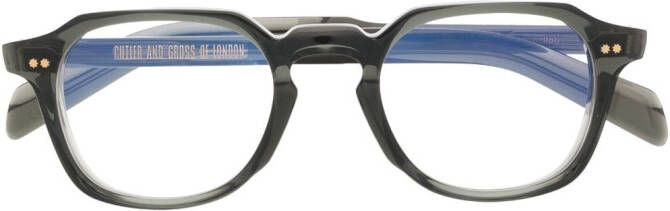 Cutler & Gross Bril met vierkant montuur Grijs