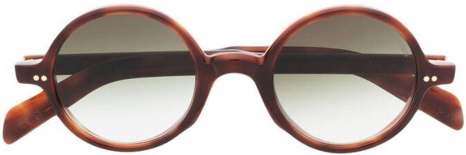 Cutler & Gross Zonnebril met rond montuur Bruin