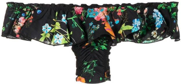 Cynthia Rowley Bikinislip met bloemenprint Zwart