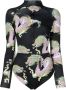 Cynthia Rowley Badpak met print Zwart - Thumbnail 1