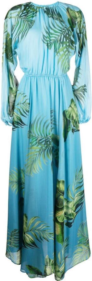 Cynthia Rowley Maxi-jurk met print Blauw