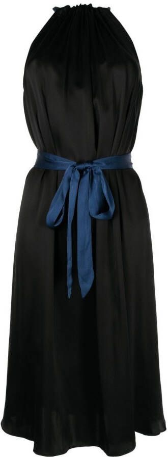Cynthia Rowley Midi-jurk met contrasterende afwerking Zwart