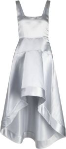 Cynthia Rowley Midi-jurk met satijnen afwerking Zilver