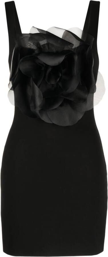 Cynthia Rowley Mini-jurk met bloemdetail Zwart