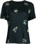 Cynthia Rowley T-shirt met bloemenprint Zwart - Thumbnail 1