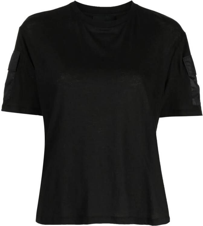Cynthia Rowley T-shirt met opgestikte zak Zwart
