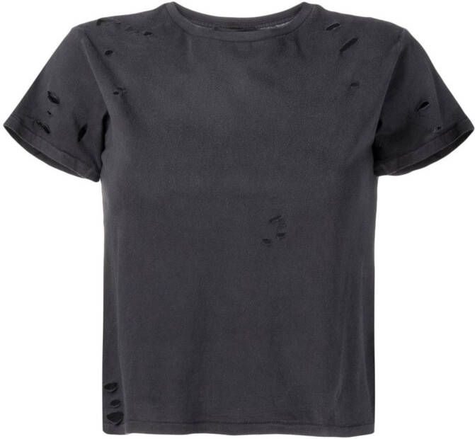 Cynthia Rowley T-shirt met perforatie detail Zwart