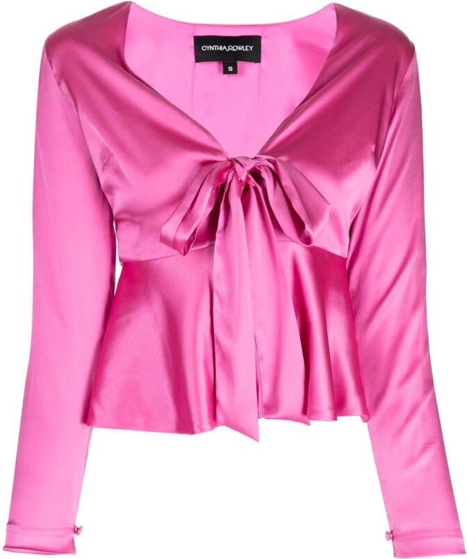 Cynthia Rowley Zijden blouse Roze