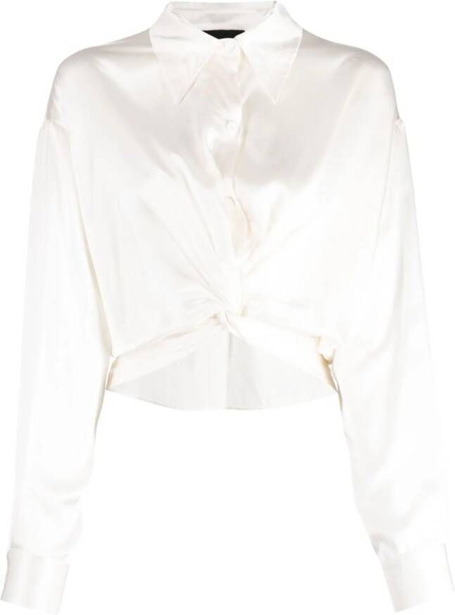 Cynthia Rowley Zijden blouse Wit