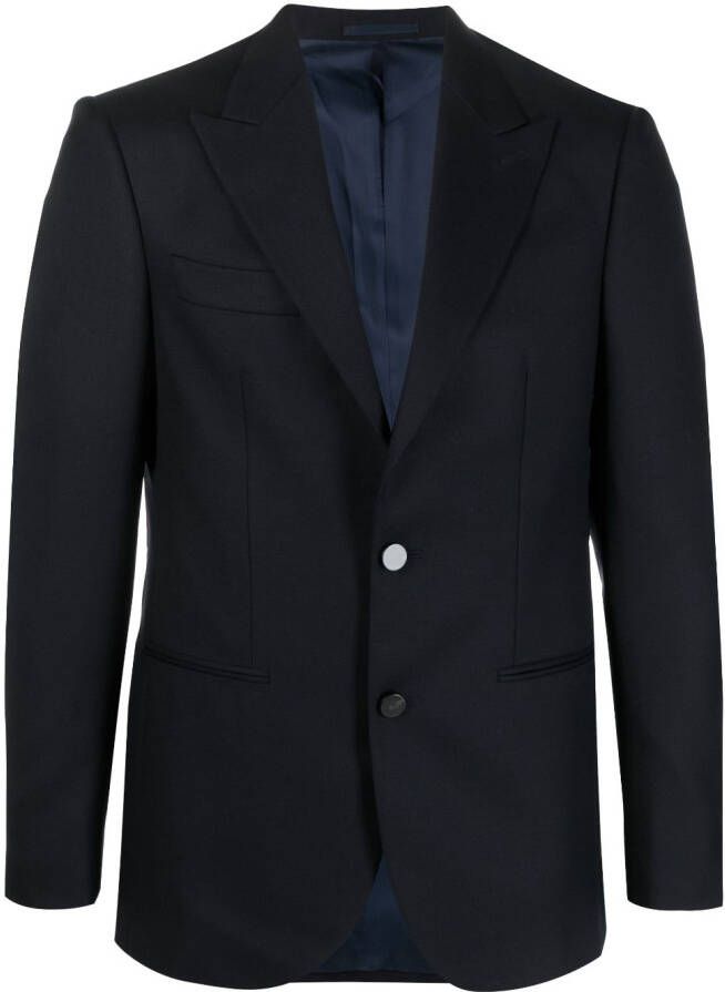 D4.0 Blazer met enkele rij knopen Blauw