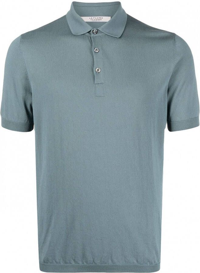 D4.0 Getailleerd poloshirt Blauw