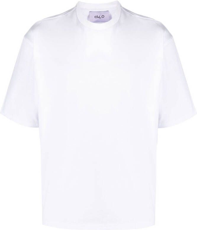 D4.0 T-shirt met ronde hals Wit